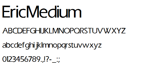 Eric Medium font